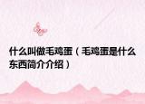 什么叫做毛鸡蛋（毛鸡蛋是什么东西简介介绍）