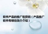 软件产品的推广和营销（产品推广软件有哪些简介介绍）