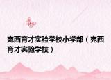 宛西育才实验学校小学部（宛西育才实验学校）