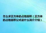 怎么求正方体的占地面积（正方体的占地面积公式是什么简介介绍）