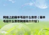 网络上的薅羊毛是什么意思（薅羊毛是什么意思网络简介介绍）