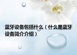 蓝牙设备包括什么（什么是蓝牙设备简介介绍）