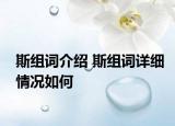 斯组词介绍 斯组词详细情况如何