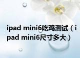 ipad mini6吃鸡测试（ipad mini6尺寸多大）