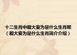 十二生肖中胆大妄为是什么生肖呢（胆大妄为是什么生肖简介介绍）
