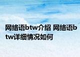 网络语btw介绍 网络语btw详细情况如何
