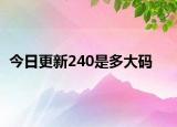 今日更新240是多大码