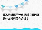聚乙丙烯属于什么材料（聚丙烯是什么材料简介介绍）