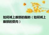 如何减上腹部的脂肪（如何减上腹部的赘肉）