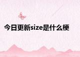 今日更新size是什么梗