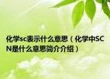 化学sc表示什么意思（化学中SCN是什么意思简介介绍）
