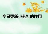 今日更新小苏打的作用