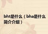bht是什么（bha是什么简介介绍）