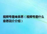 视频号是啥意思（视频号是什么意思简介介绍）