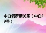 中白俄罗斯关系（中白19号）