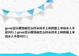 govo显示器到底怎么样从技术上和质量上来说本人不是内行（govo显示器到底怎么样从技术上和质量上来说本人不是内行）