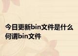 今日更新bin文件是什么 何谓bin文件