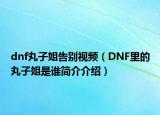 dnf丸子姐告别视频（DNF里的丸子姐是谁简介介绍）