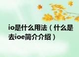 io是什么用法（什么是去ioe简介介绍）