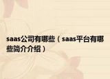 saas公司有哪些（saas平台有哪些简介介绍）