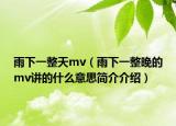 雨下一整天mv（雨下一整晚的mv讲的什么意思简介介绍）