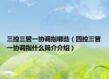 三控三管一协调指哪些（四控三管一协调指什么简介介绍）