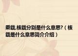 乘载,核载分别是什么意思?（核载是什么意思简介介绍）