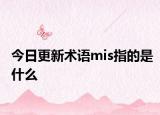今日更新术语mis指的是什么