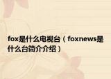 fox是什么电视台（foxnews是什么台简介介绍）