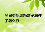 今日更新冰箱盒子冻住了怎么办