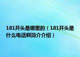 181开头是哪里的（181开头是什么电话啊简介介绍）