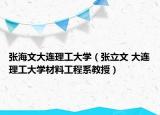 张海文大连理工大学（张立文 大连理工大学材料工程系教授）