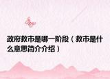 政府救市是哪一阶段（救市是什么意思简介介绍）