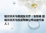 哈尔滨天马集团张文彦（张智勇 前哈尔滨天马投资有限公司法定代表人）