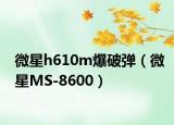 微星h610m爆破弹（微星MS-8600）