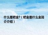 什么是钯金?（钯金是什么金简介介绍）