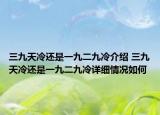 三九天冷还是一九二九冷介绍 三九天冷还是一九二九冷详细情况如何