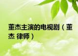 董杰主演的电视剧（董杰 律师）