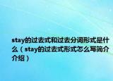 stay的过去式和过去分词形式是什么（stay的过去式形式怎么写简介介绍）