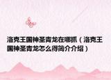 洛克王国神圣青龙在哪抓（洛克王国神圣青龙怎么得简介介绍）