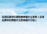 足球比赛中红牌和黄牌是什么意思（足球比赛中红牌是什么意思简介介绍）
