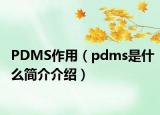 PDMS作用（pdms是什么简介介绍）