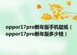 oppor17pro新年版手机壁纸（oppor17pro新年版多少钱）