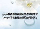 oppo手机删除的照片如何恢复正常（oppo手机删除的照片如何恢复）