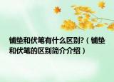 铺垫和伏笔有什么区别?（铺垫和伏笔的区别简介介绍）