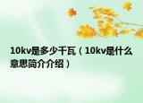 10kv是多少千瓦（10kv是什么意思简介介绍）