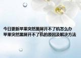 今日更新苹果突然黑屏开不了机怎么办 苹果突然黑屏开不了机的原因及解决方法