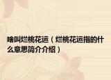 啥叫烂桃花运（烂桃花运指的什么意思简介介绍）