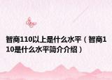 智商110以上是什么水平（智商110是什么水平简介介绍）