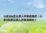 小米10s怎么进入开发者模式（小米10s怎么进入开发者模式）